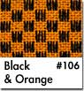 Orange and Black Checkered car floor mat